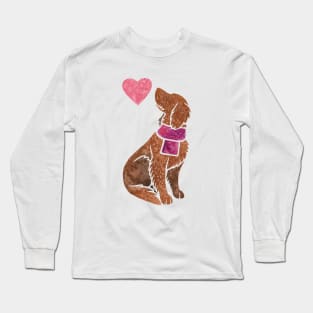 German Longhaired Pointer watercolour Long Sleeve T-Shirt